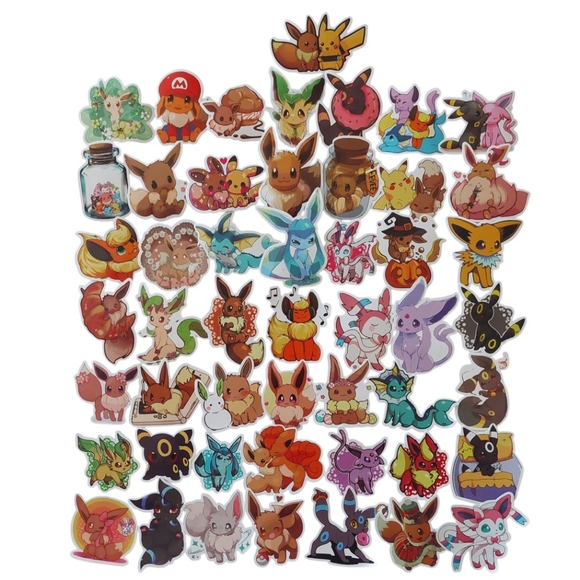 Specialty Premium Pokemon Stickers Collection Lot of 100 Pieces - Picture 1 of 6